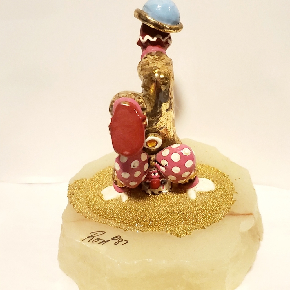 Vintage signed Ron Lee 1987 Upside-down Circus clown